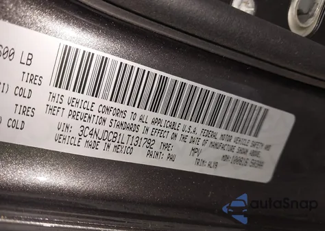 2020 Jeep Compass Limited 4X4 из США, поврежденный, VIN 3C4NJDCB1LT131792